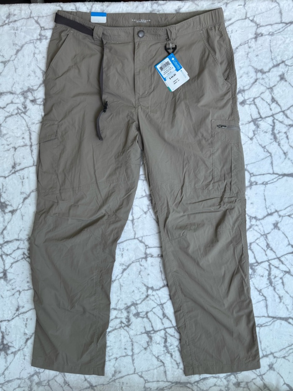 Columbia PFG Fishing Cargo Pants NWT Men’s L W Taupe Multi Pockets